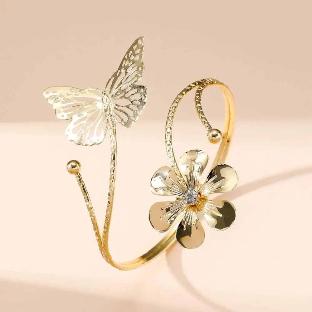 Gold Butterfly Arm Cuff Fashion Personality Trend
