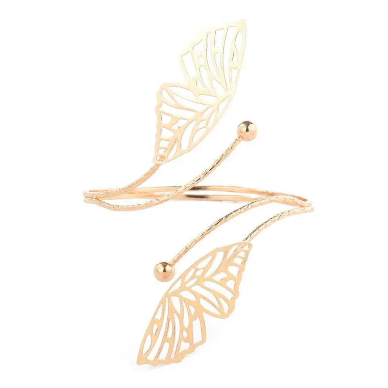 Gold Butterfly Arm Cuff Fashion Personality Trend