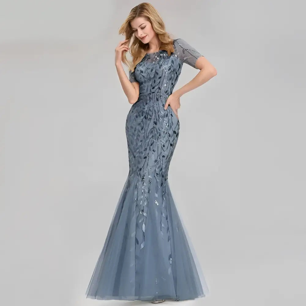 Gold Embellished Temperament Mermaid Dress