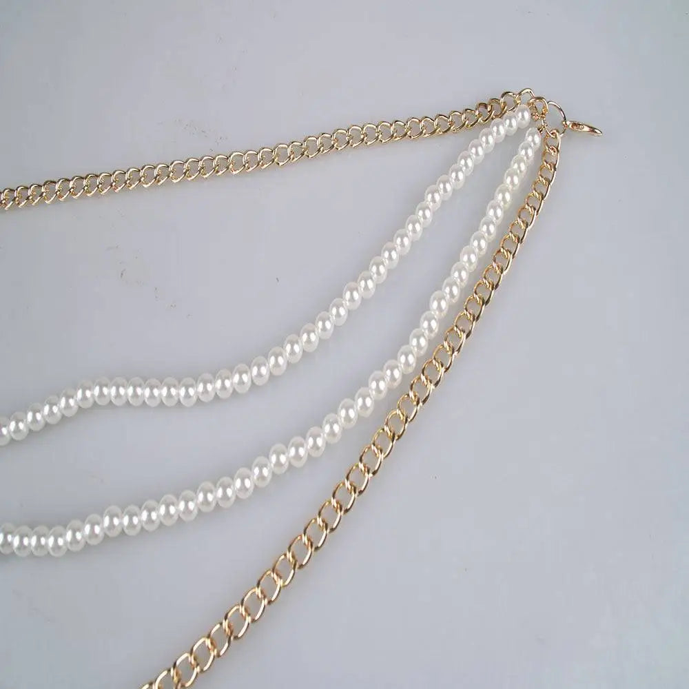 Gold Pearl Jewelry Accessories Waist Chain