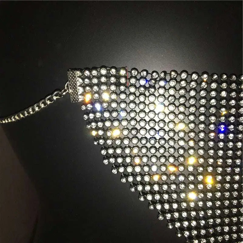 Gold Rhinestone Explosive Metal Flash Jewelry Mask