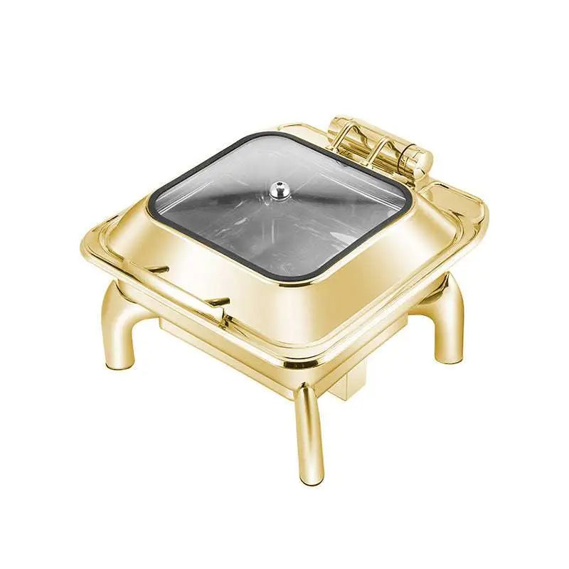 Gold Stainless Steel Hotel Restaurant Bufei Buffet Stove