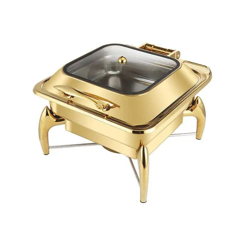 Gold Stainless Steel Hotel Restaurant Bufei Buffet Stove
