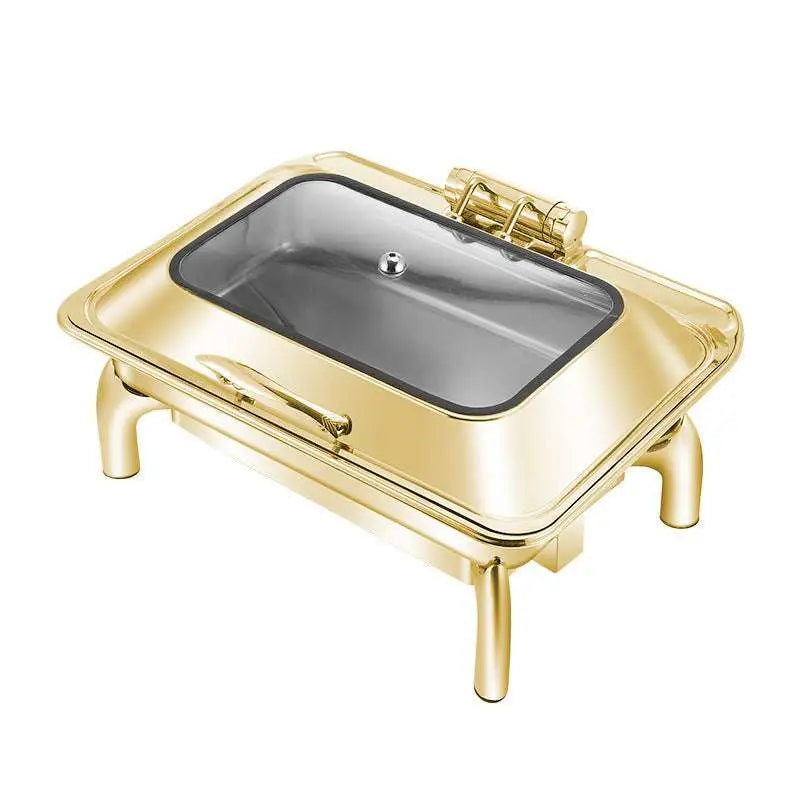 Gold Stainless Steel Hotel Restaurant Bufei Buffet Stove