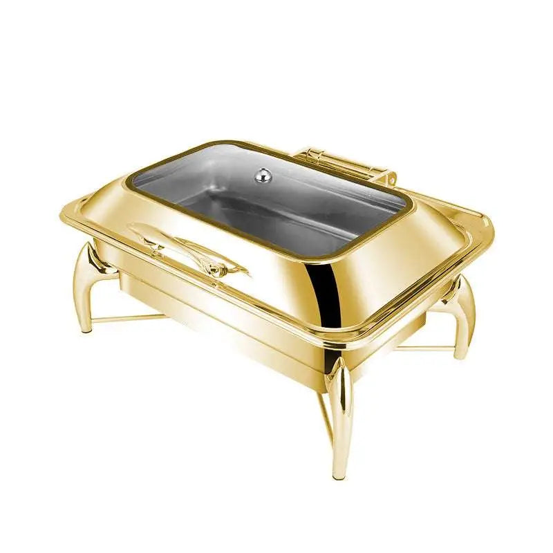 Gold Stainless Steel Hotel Restaurant Bufei Buffet Stove