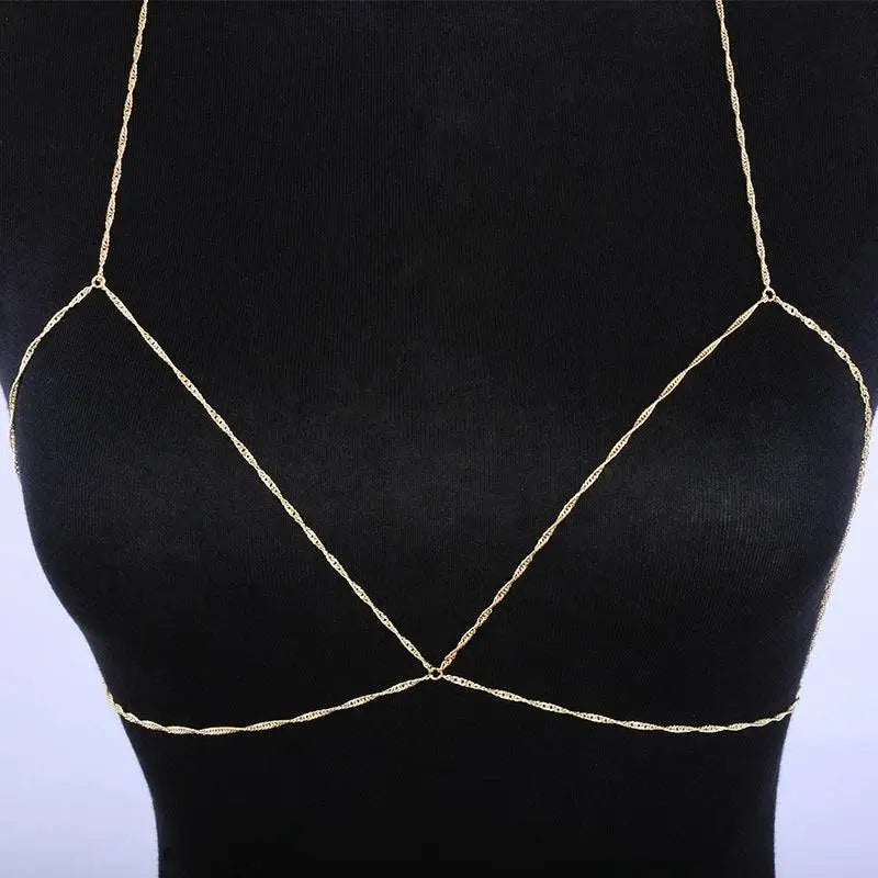 Gold Twisted Rope Jewelry Retro Bikini Chain