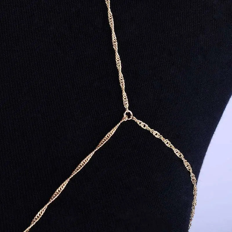 Gold Twisted Rope Jewelry Retro Bikini Chain