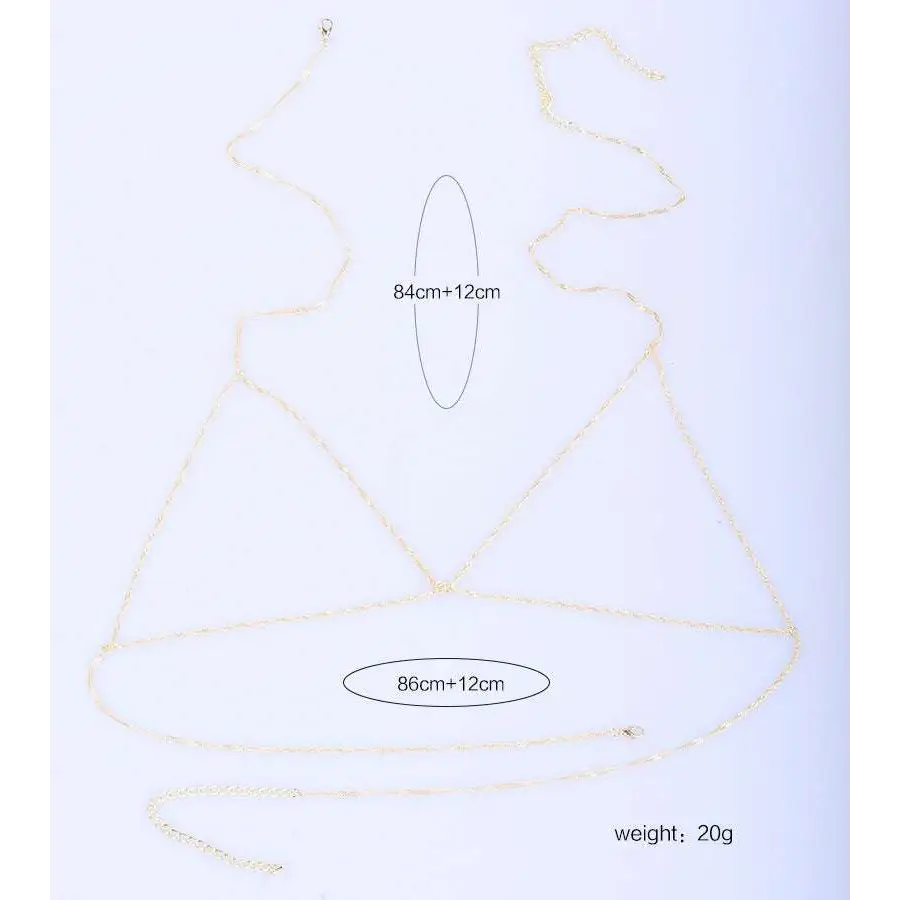 Gold Twisted Rope Jewelry Retro Bikini Chain