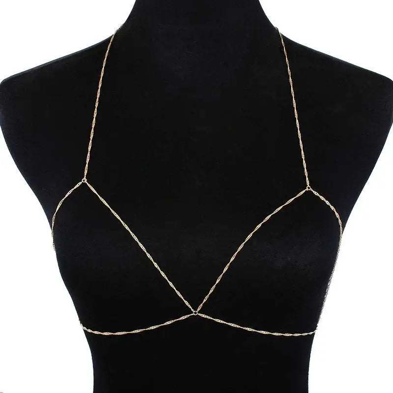 Gold Twisted Rope Jewelry Retro Bikini Chain