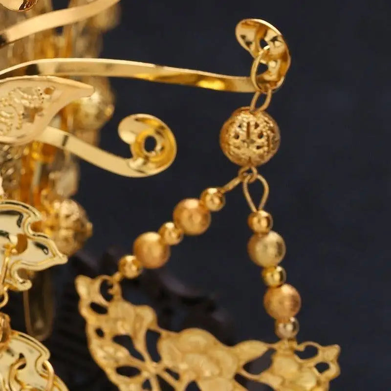 Golden Tassel Suit Wedding Cheongsam Hair Accessories