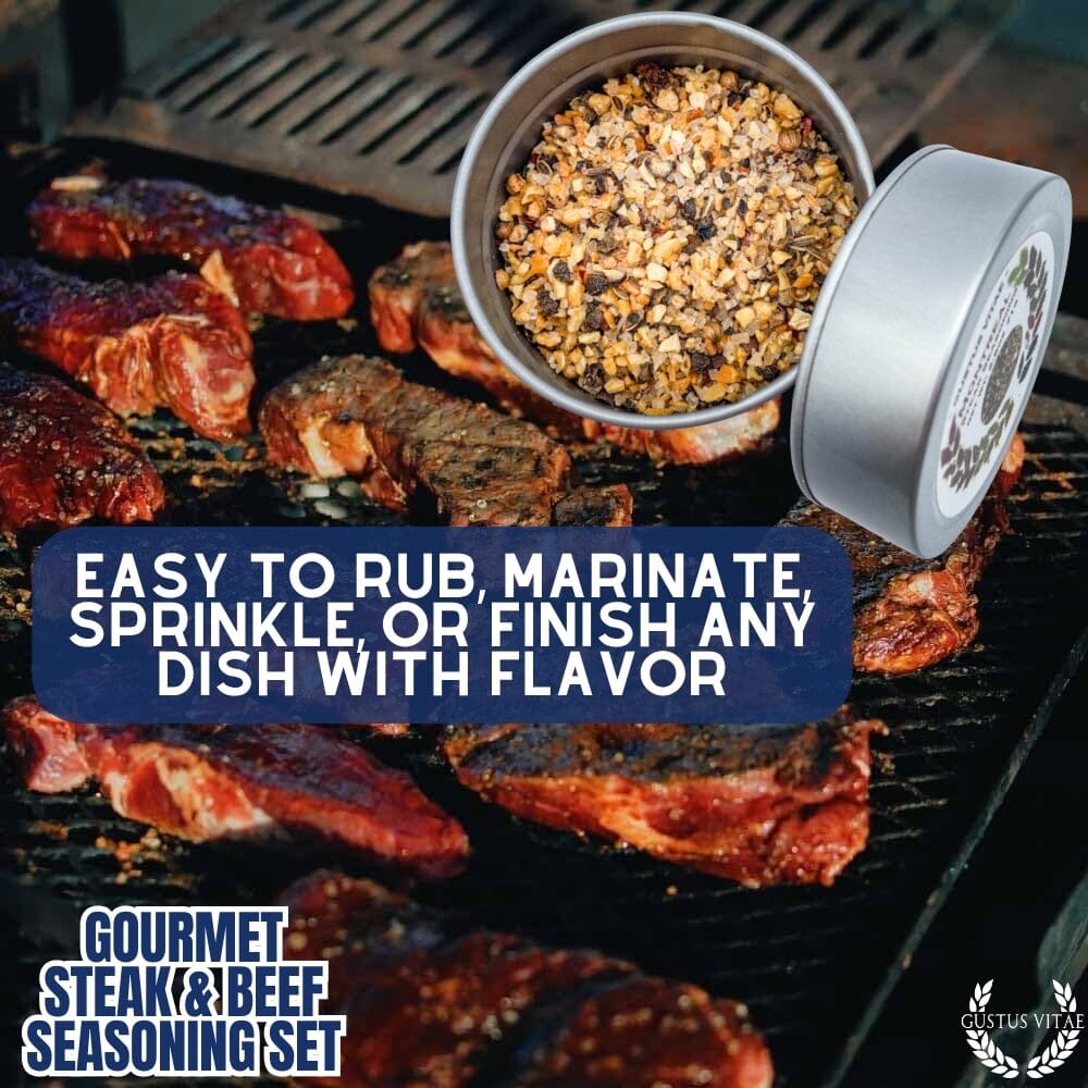 Gourmet BBQ Steak &  Beef Seasoning Gift Set - Six Pack-3