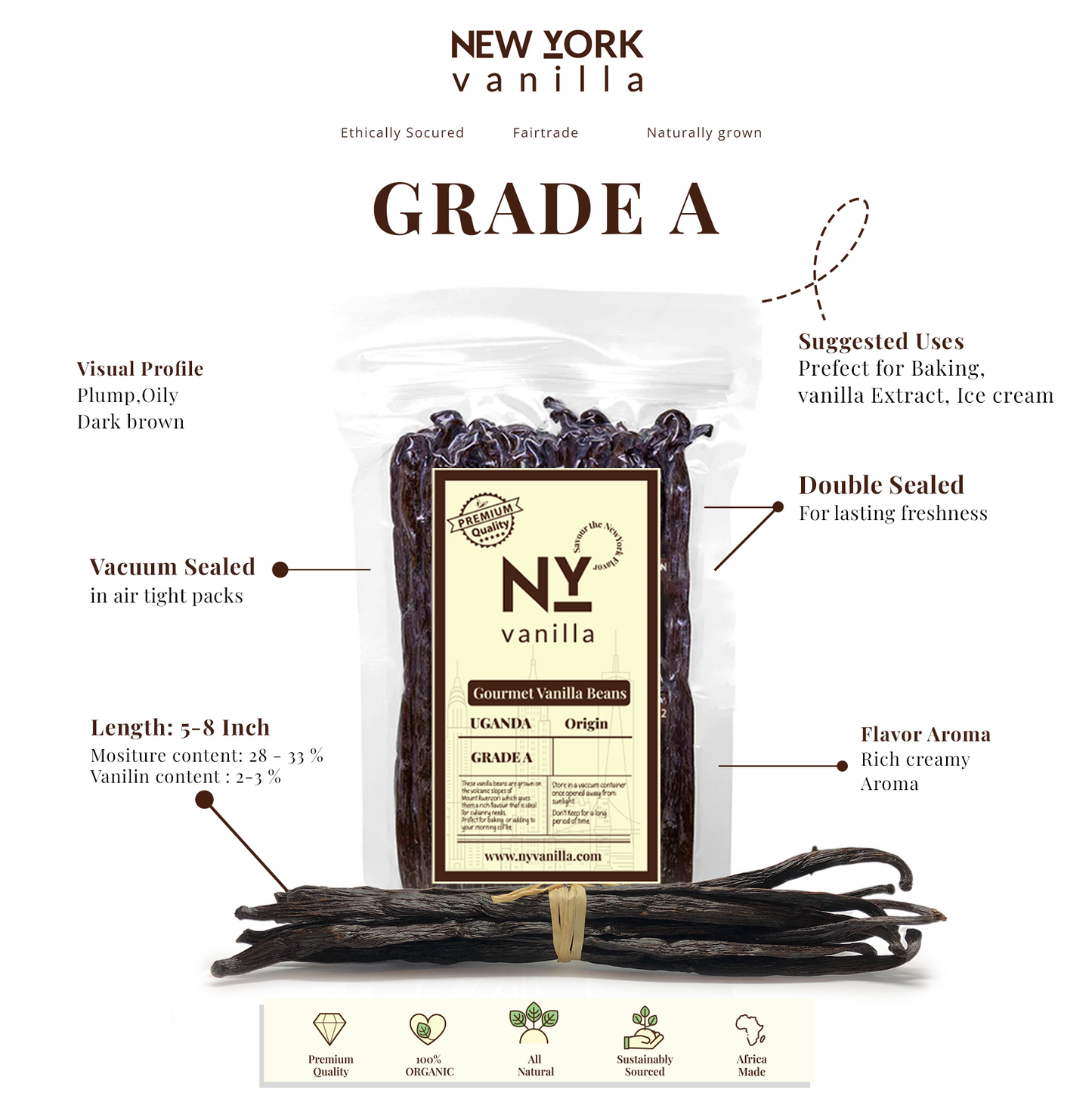 SPECIAL !! Premium Wholesale Bulk Vanilla Beans Grade-A Superior Quality for Exquisite Culinary Creations