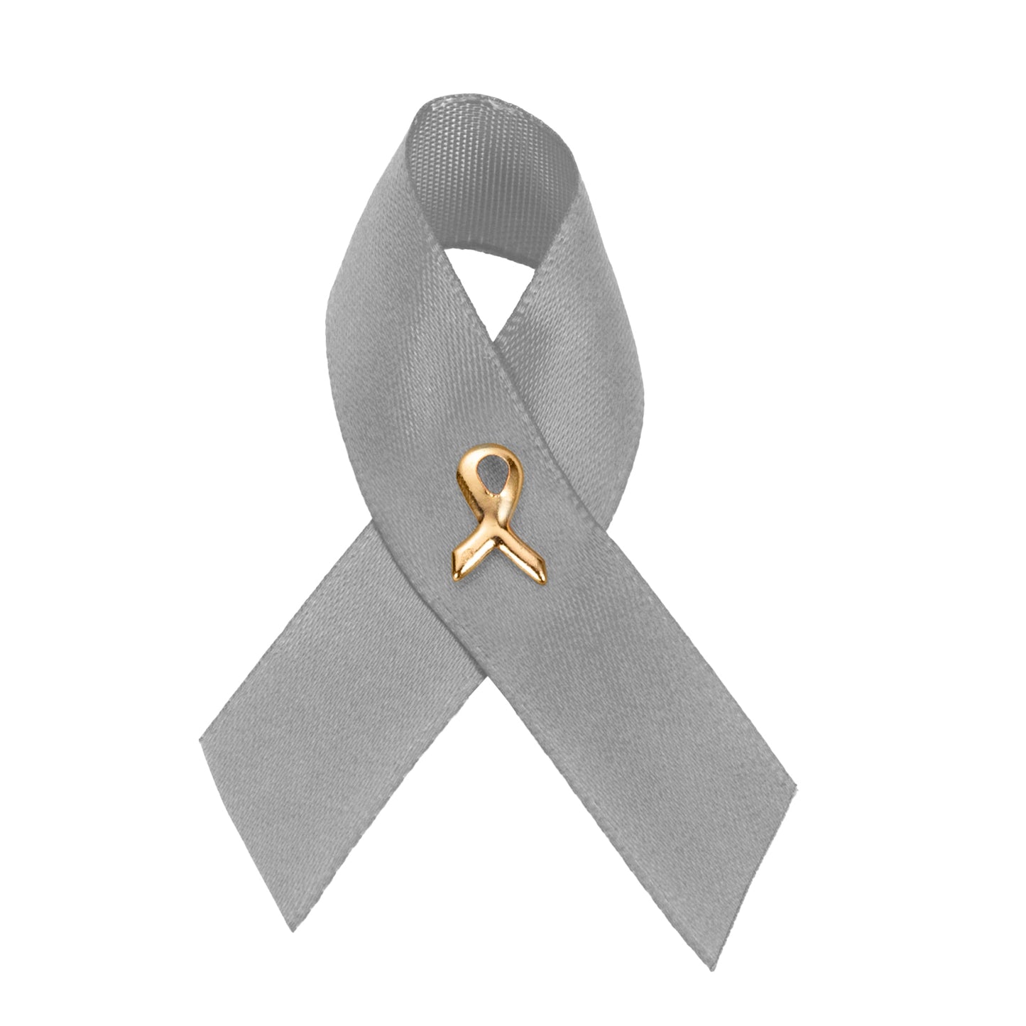 10 Pack Gray Satin Ribbon Pins