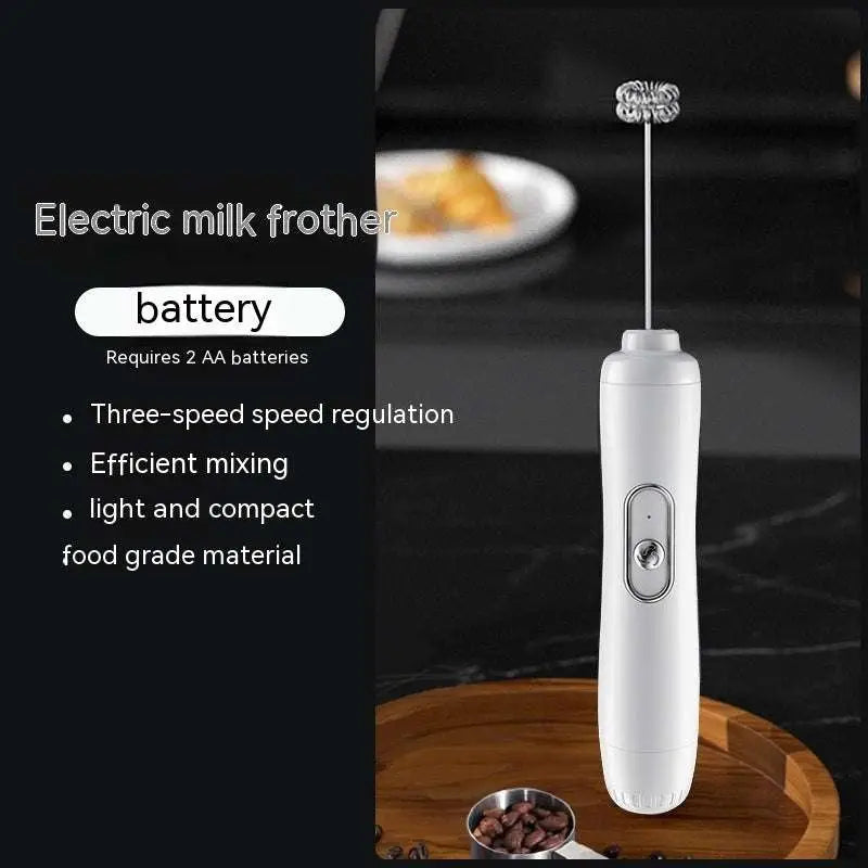 Green Handheld Battery Version Milk Frother
