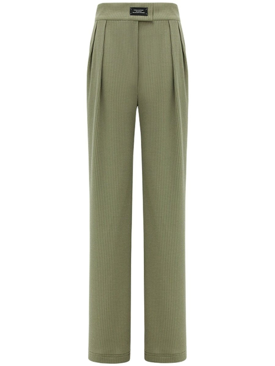 Green Straight Leg Pants-3