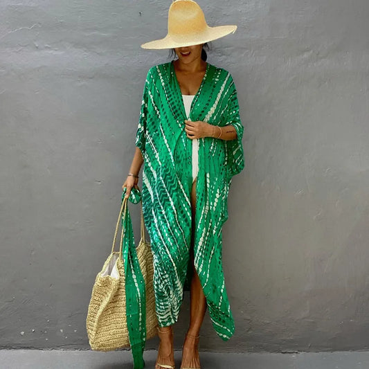 green light green Monaco swimsuit cover