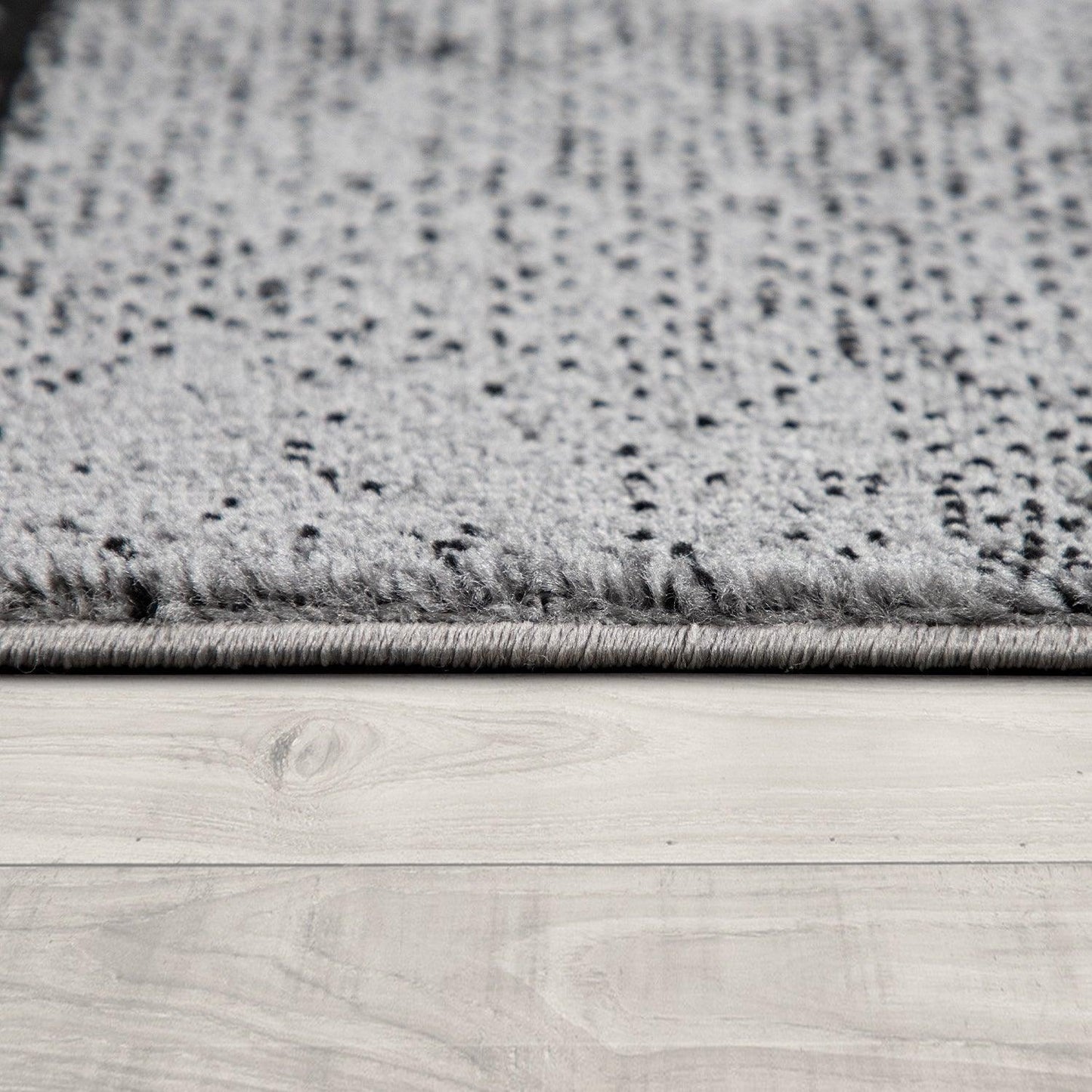 Grey Black Area Rug Mondial with Abstract Paint Effect-2