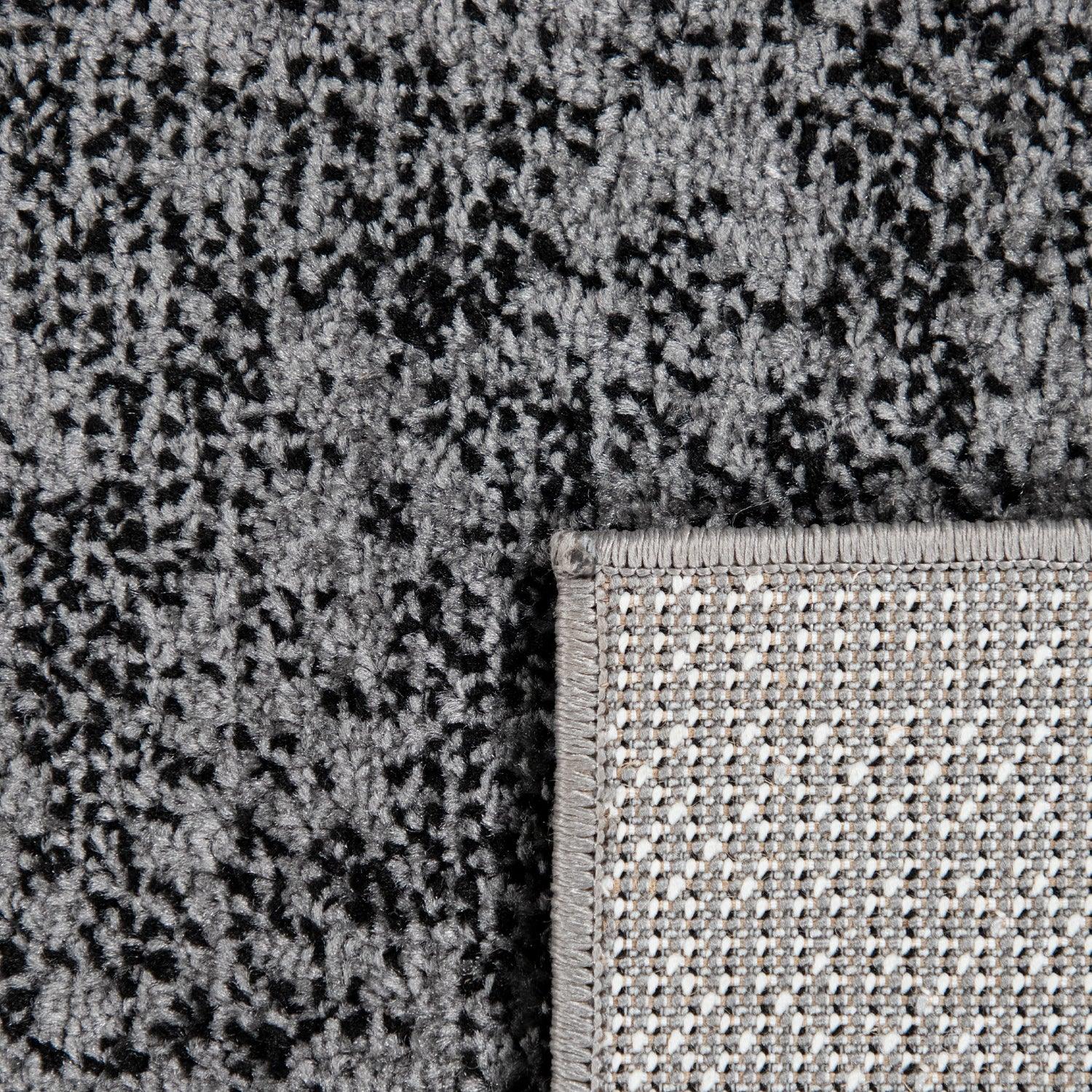 Grey Black Area Rug Mondial with Abstract Paint Effect-4