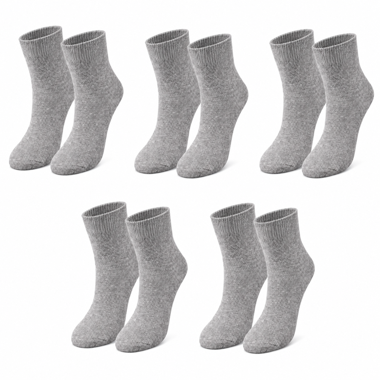 tittimitti® Kids 98% Organic Cotton Crew Socks 5-Pack – Breathable Everyday & School Socks for Boys & Girls (Soft, Durable, Stretch Fit)
