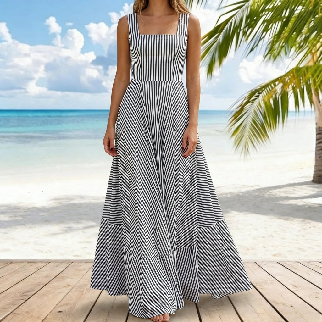 Summer Trendy Striped Tank Dress