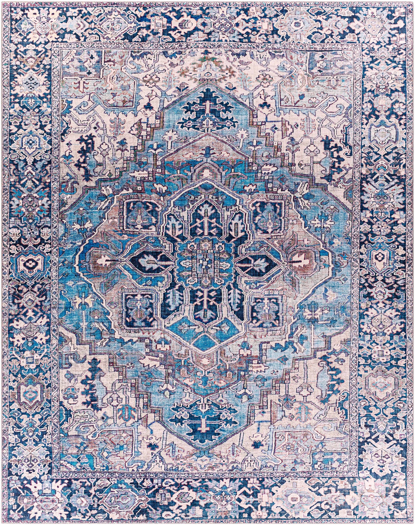 Neyland Iris Blue Area Rug 2362-0