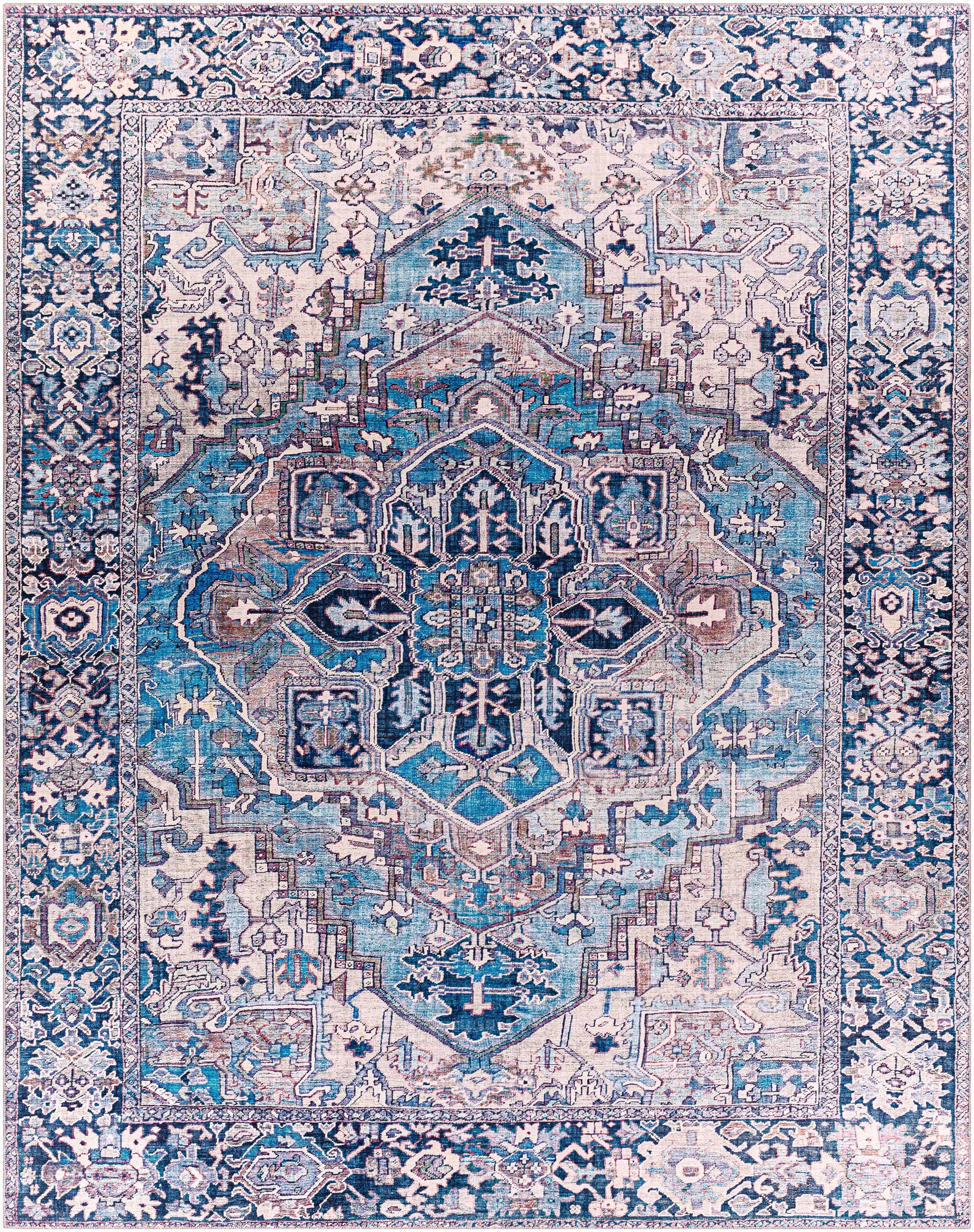 Neyland Iris Blue Area Rug 2362-0