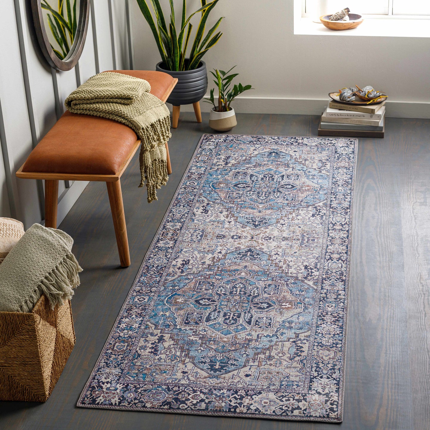 Neyland Iris Blue Area Rug 2362-2
