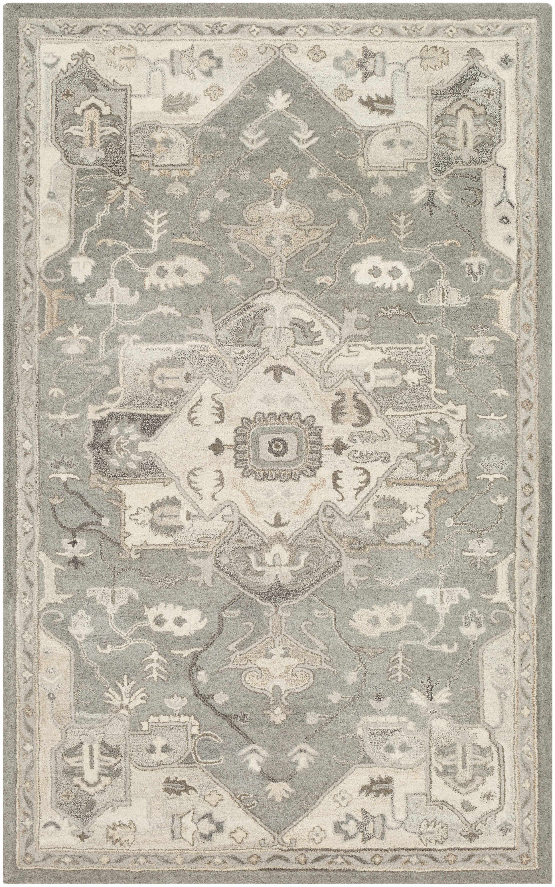 Broomfield 1196 Hand Tufted Taupe Wool Rug-0