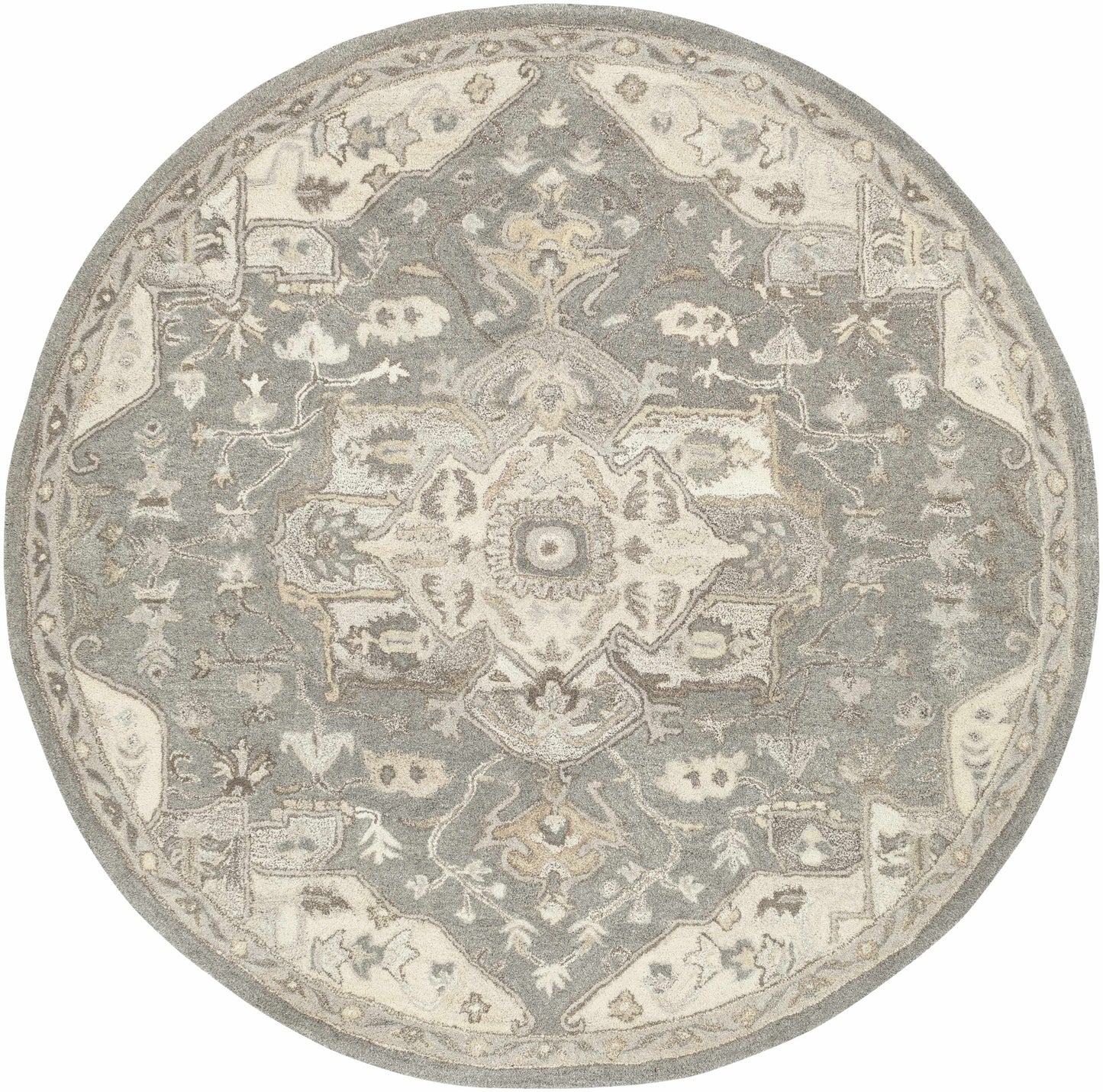 Broomfield 1196 Hand Tufted Taupe Wool Rug-8