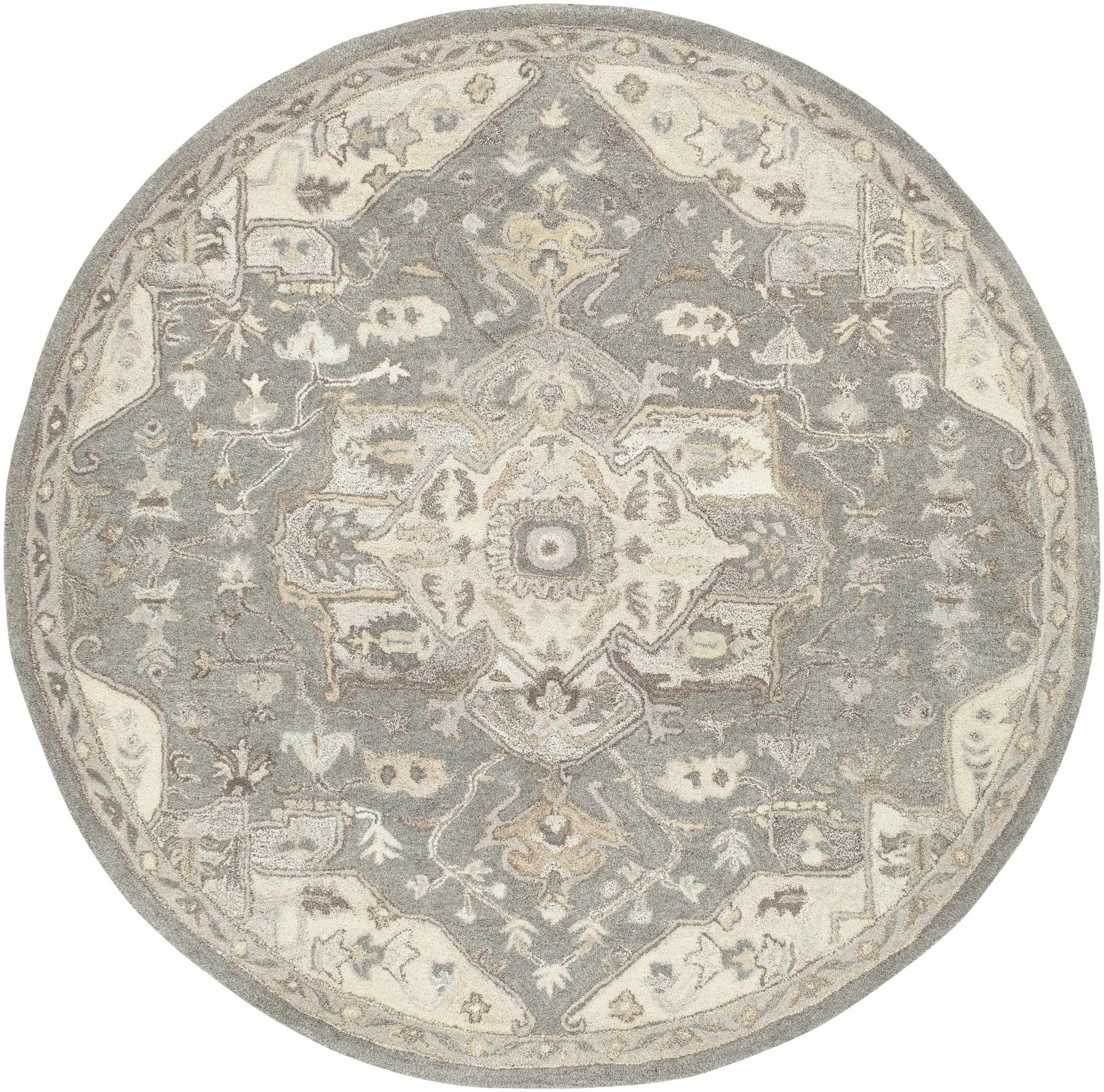 Broomfield 1196 Hand Tufted Taupe Wool Rug-8