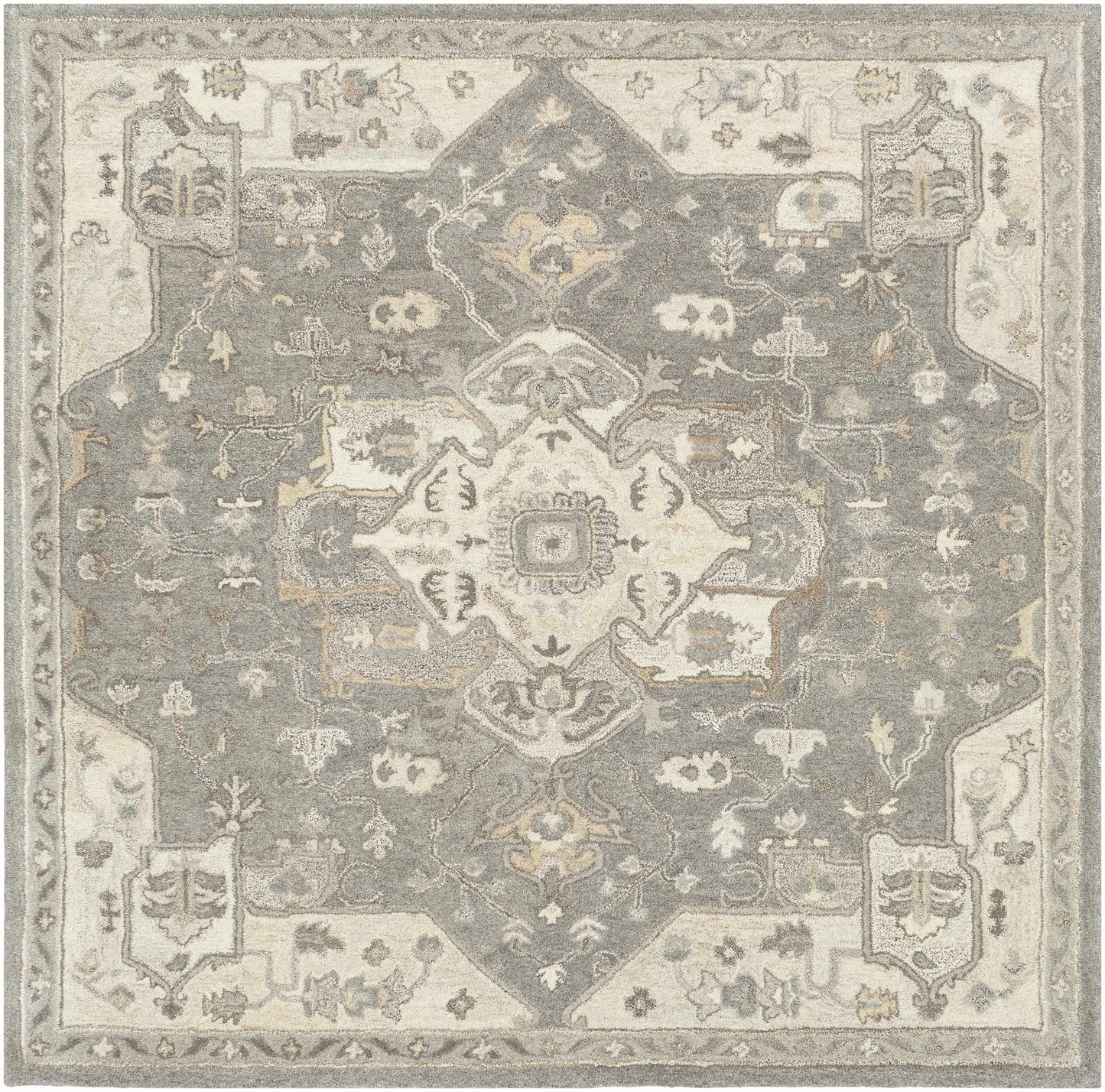 Broomfield 1196 Hand Tufted Taupe Wool Rug-9