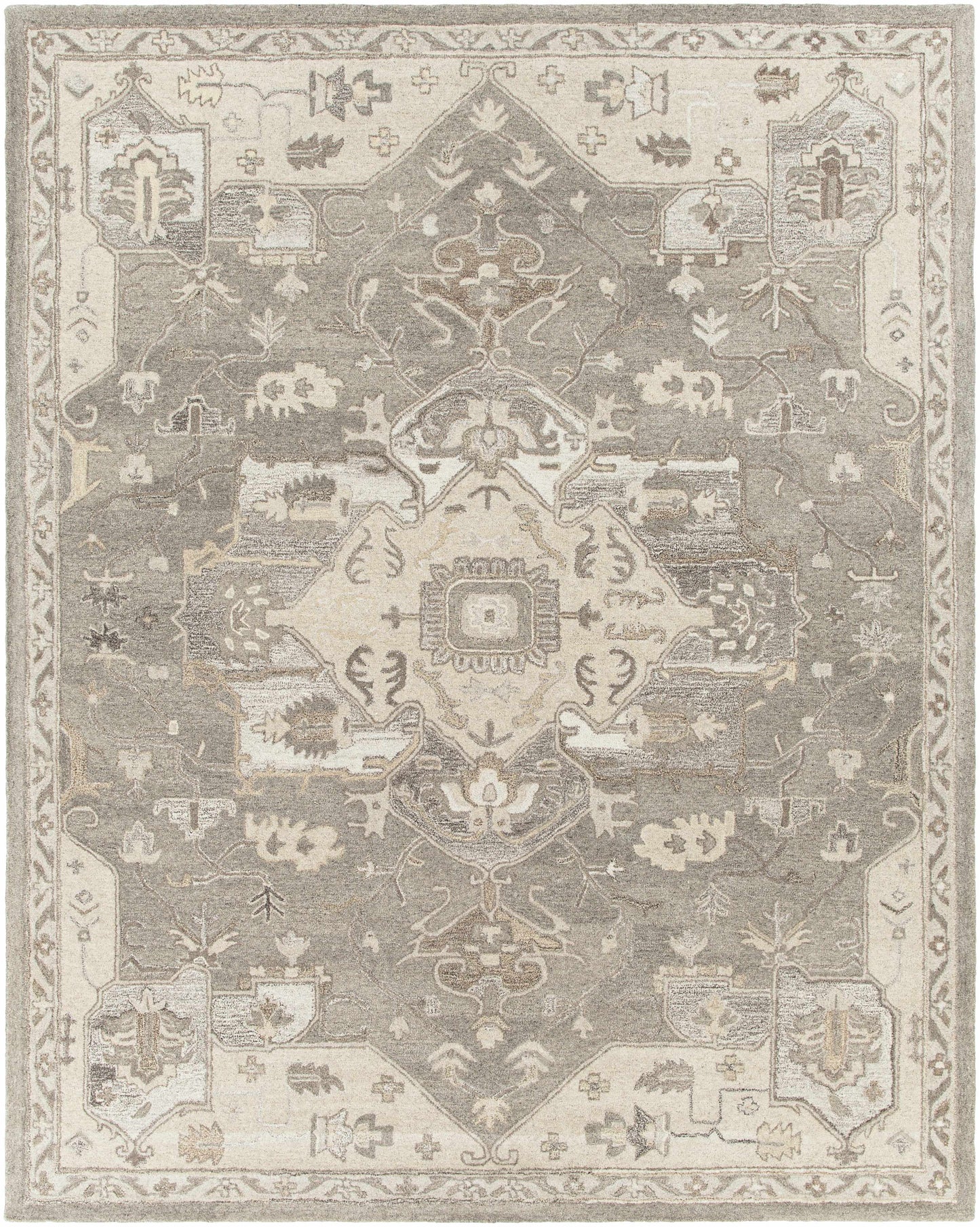 Broomfield 1196 Hand Tufted Taupe Wool Rug-11