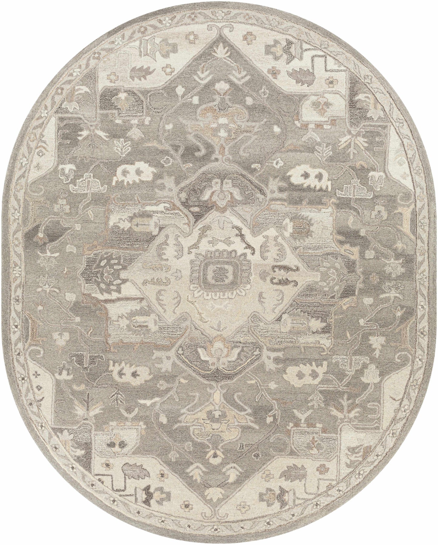 Broomfield 1196 Hand Tufted Taupe Wool Rug-10