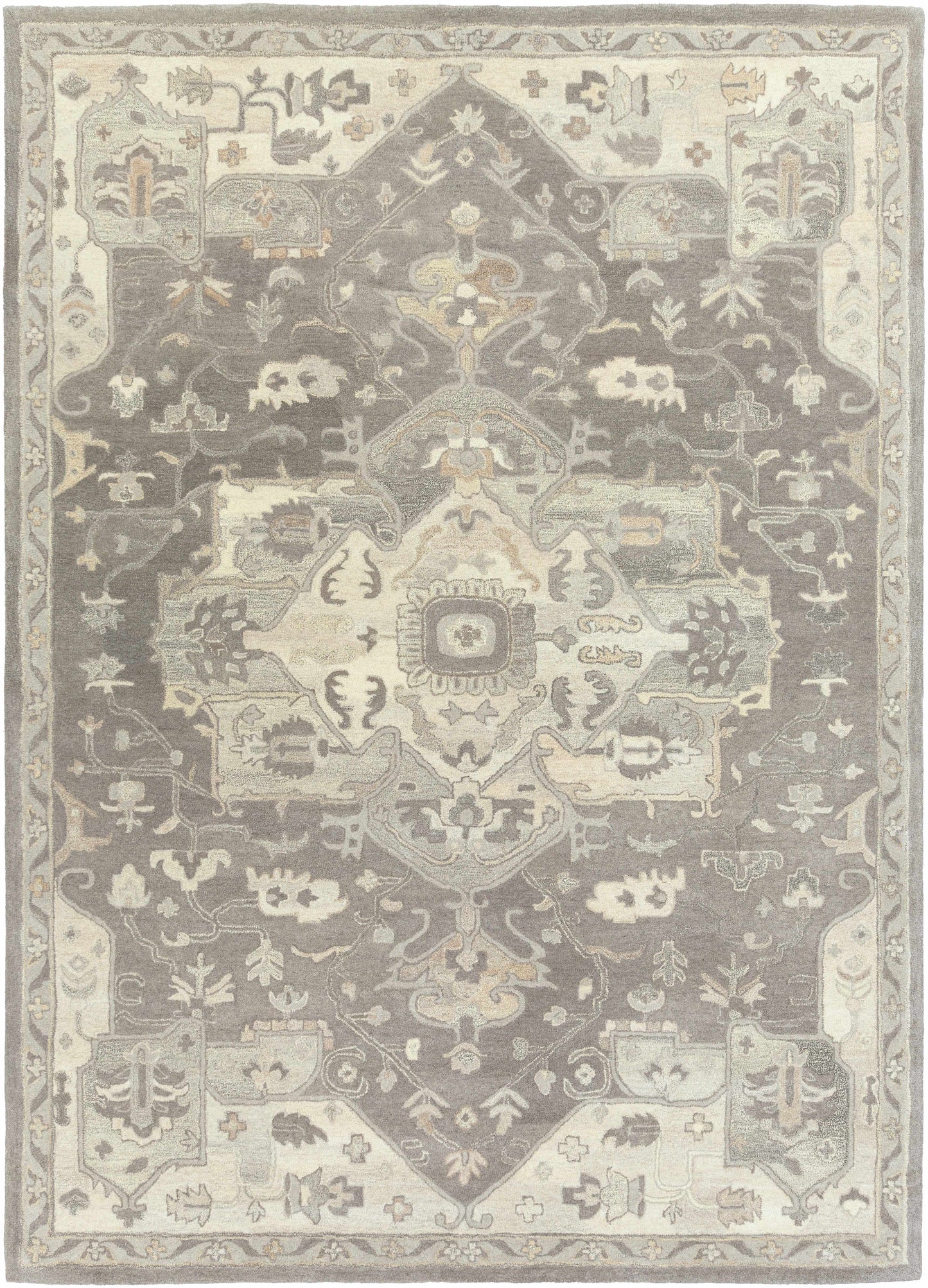 Broomfield 1196 Hand Tufted Taupe Wool Rug-13