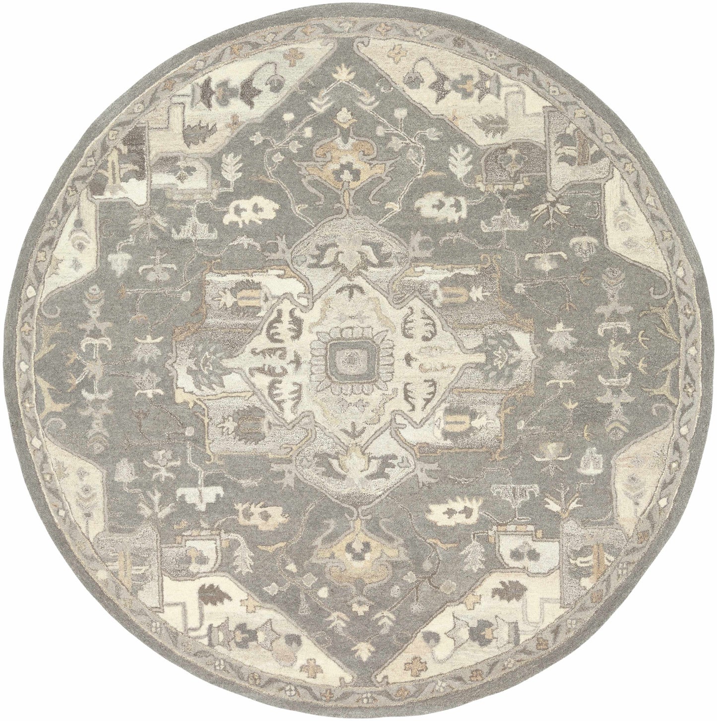 Broomfield 1196 Hand Tufted Taupe Wool Rug-6