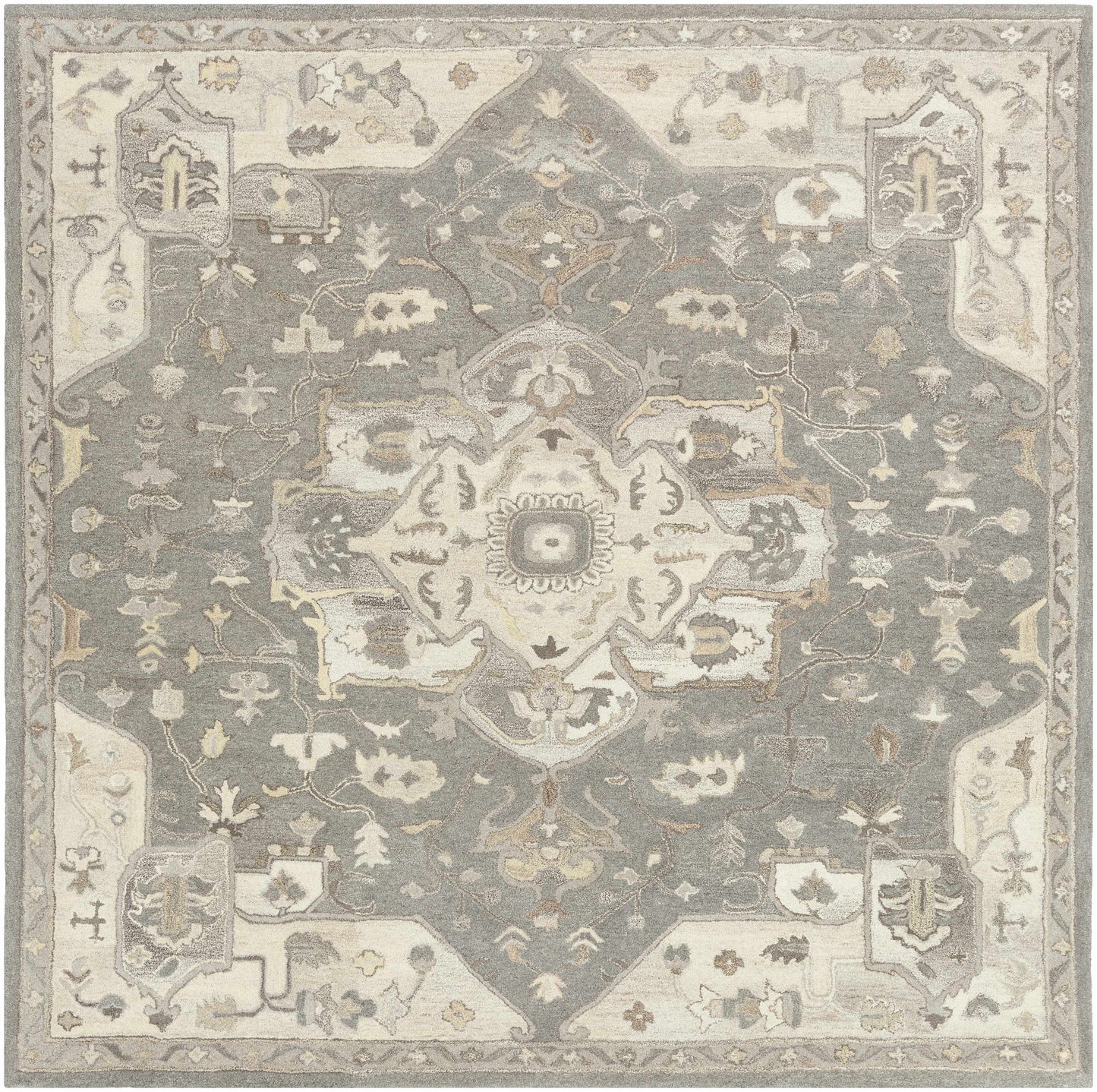 Broomfield 1196 Hand Tufted Taupe Wool Rug-7