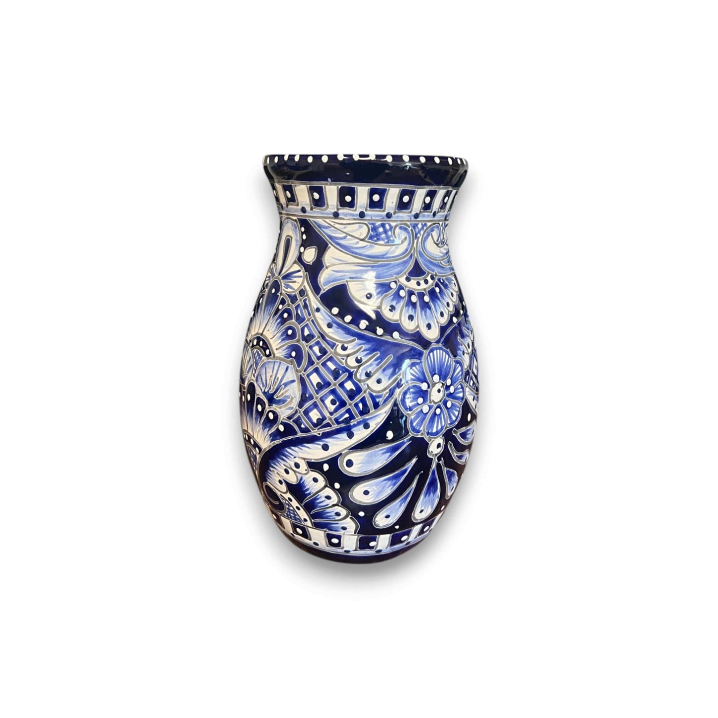 Talavera Vase | Hand-Painted Mexican Ceramic Flower Pot