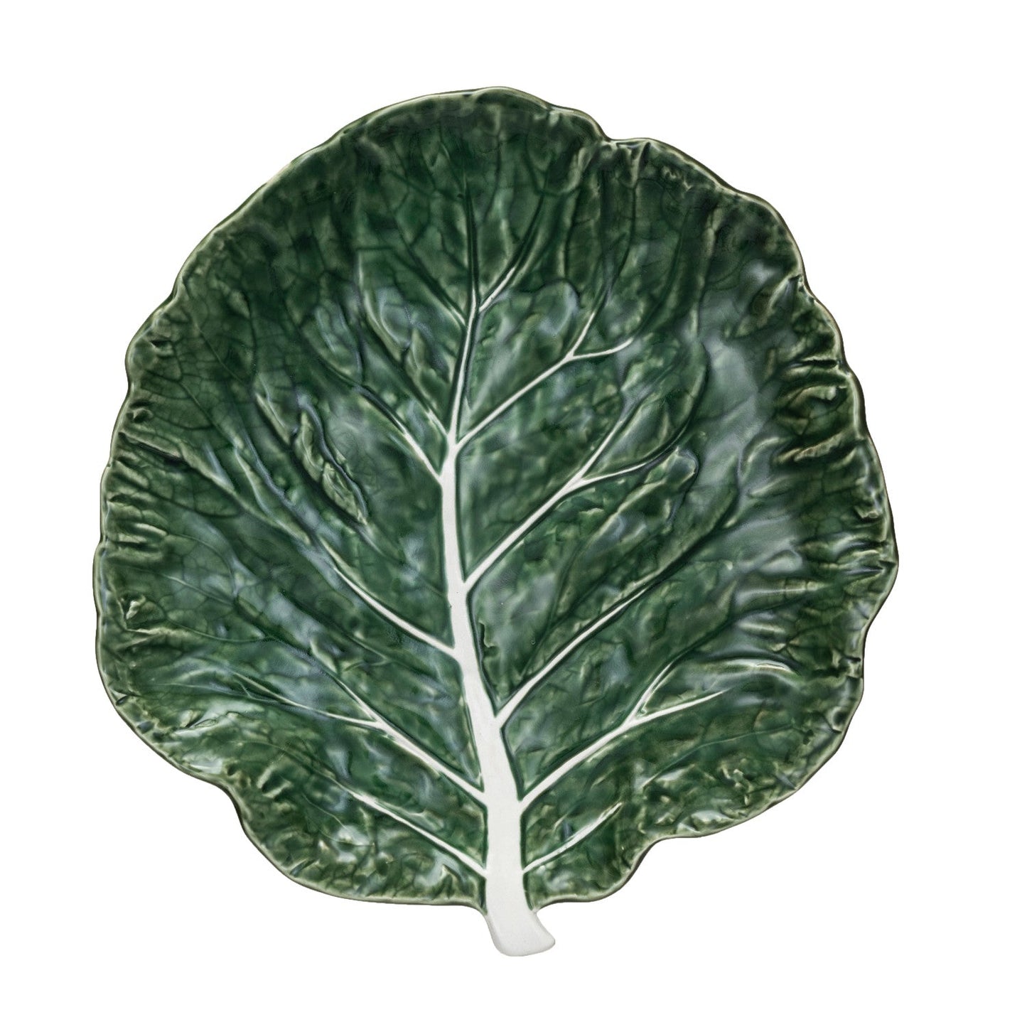 Hand Painted Green Cabbage Ceramic Plate