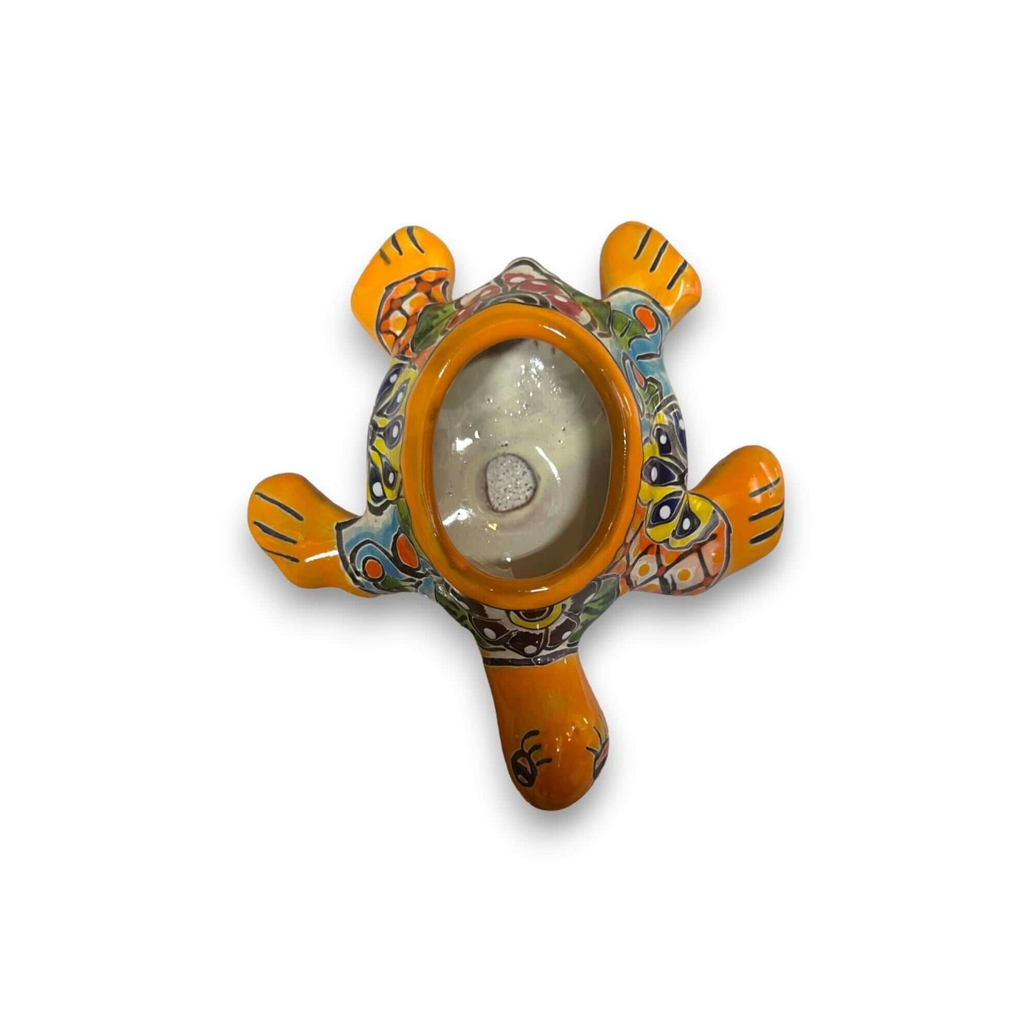 Hand-Painted Talavera Sea Turtle | Mini Vibrant Planter