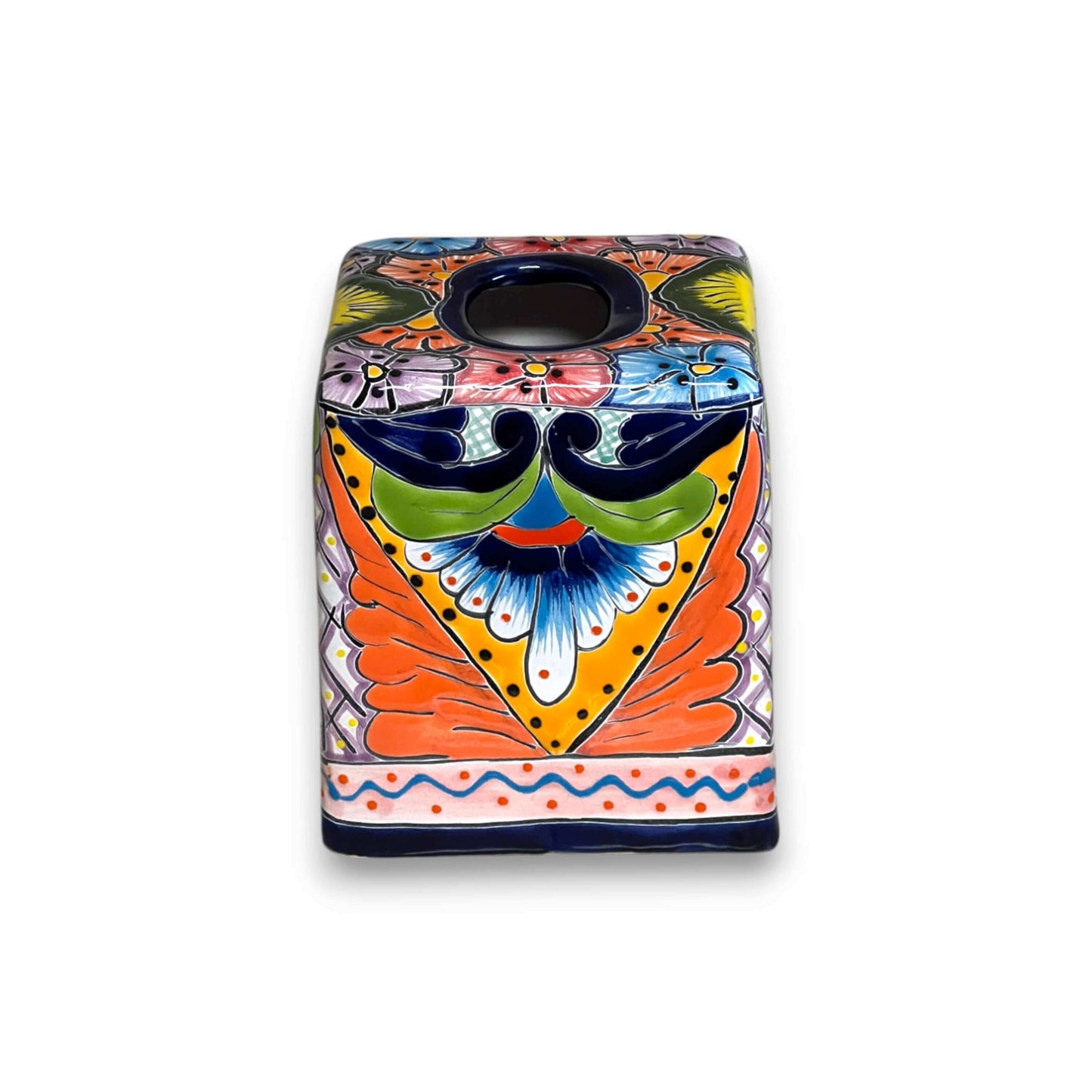 Talavera Tissue Box Cover | Colorful Hand-Painted Bathroom Decor