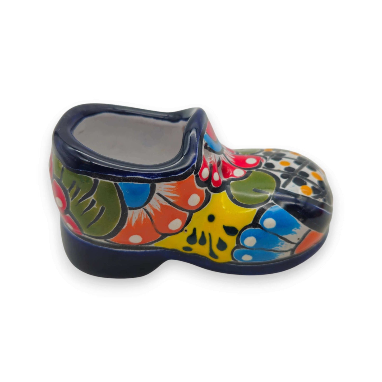 Vibrant Talavera Shoe Planter | Handcrafted Mexican Pottery