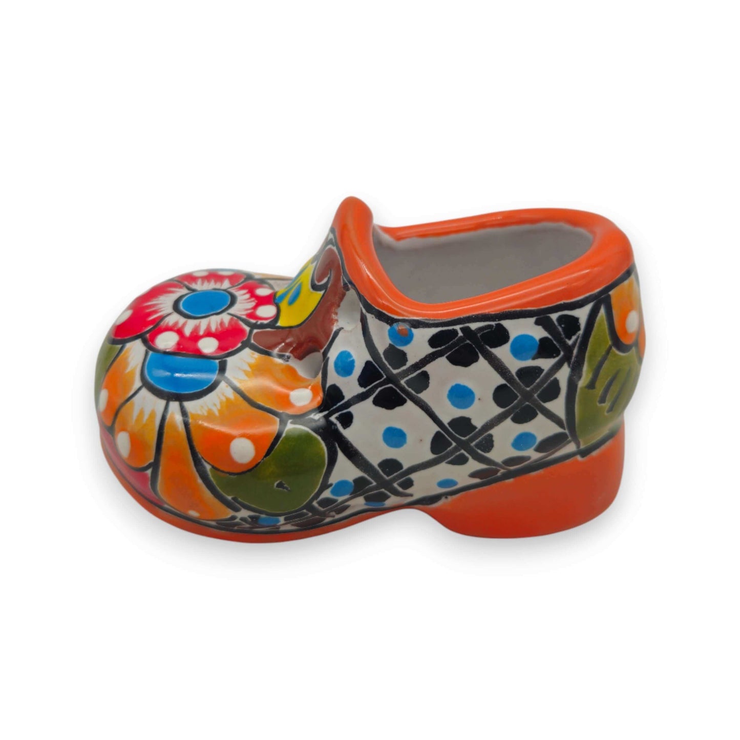 Vibrant Talavera Shoe Planter | Handcrafted Mexican Pottery