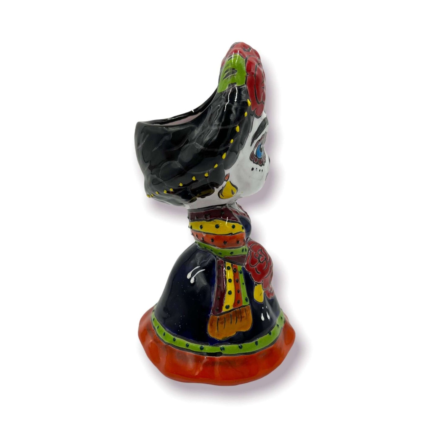 Handmade Frida Kahlo Planter - Day of the Dead Statue (Medium Size)