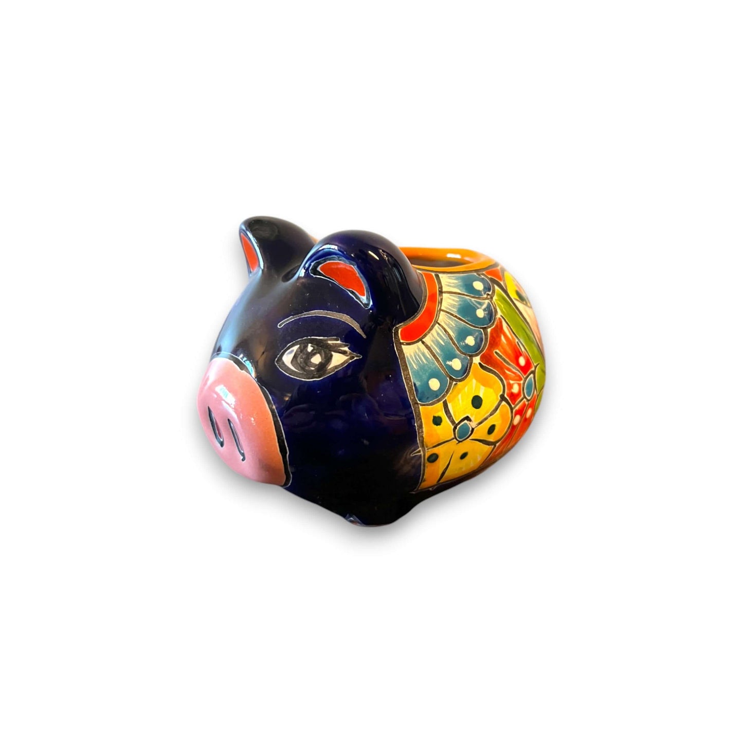 Mexican Talavera Pig Planter | Vibrant Handmade Ceramic Decor