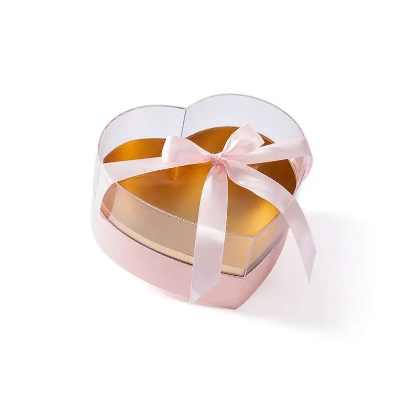 Heart Shaped Transparent Flower Packing Box