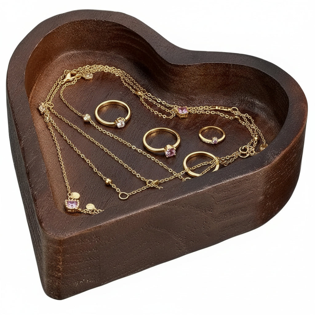 Love In The Air Wooden Heart-Shaped Candle 3wick-2