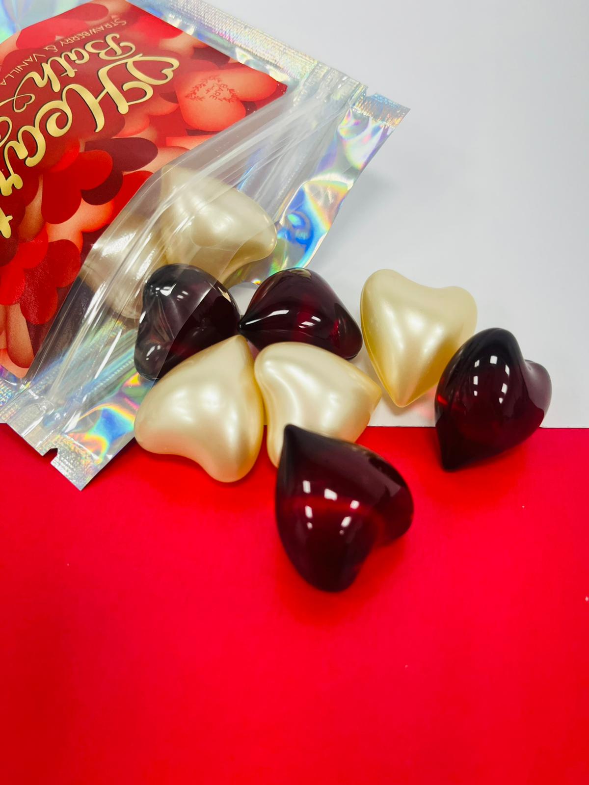 Strawberry & Vanilla Hearts Pack of 10-1