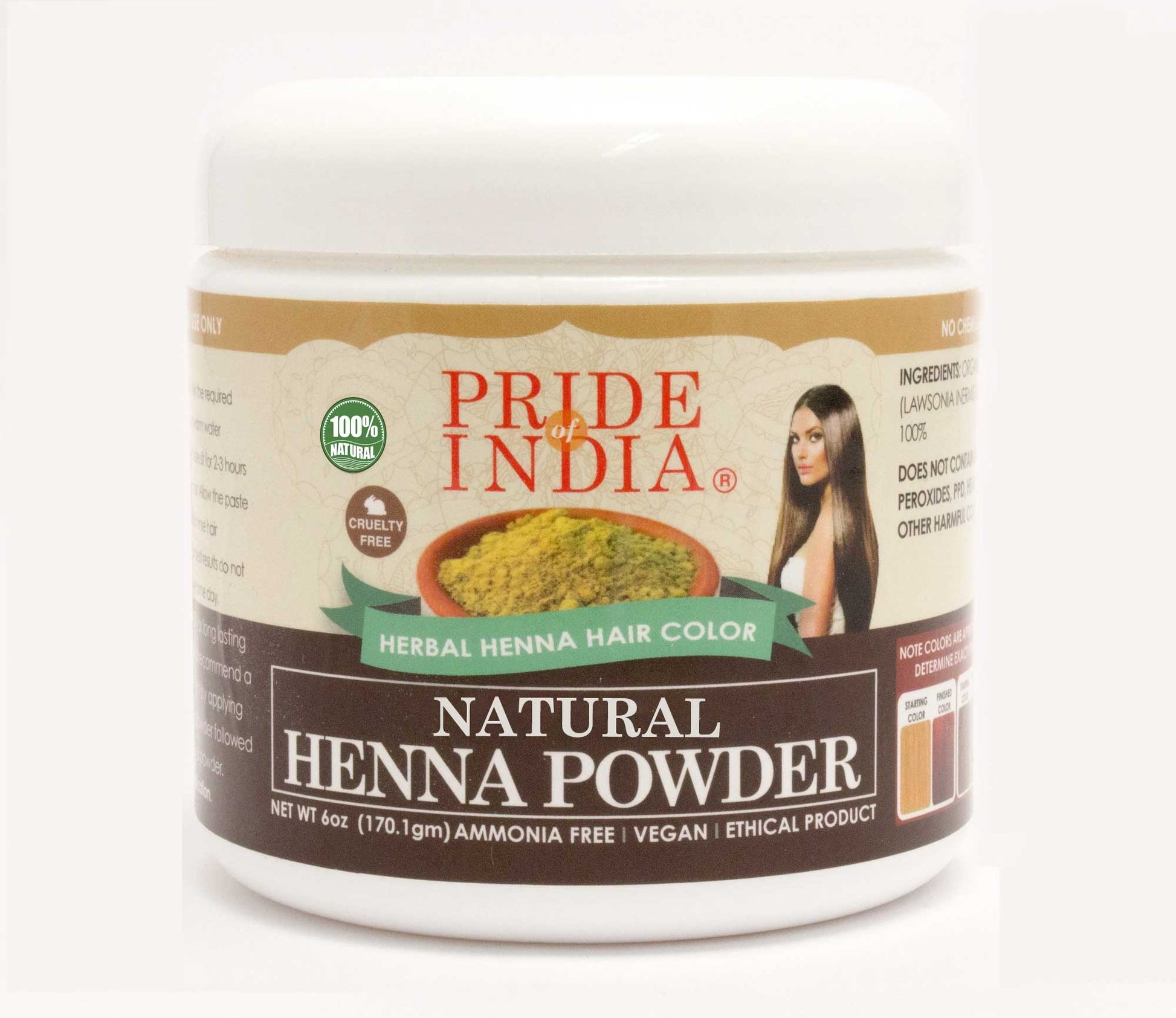 Natural Henna Hair Color Powder - 100% Natural, 8oz (226.8 gm) Jar-0
