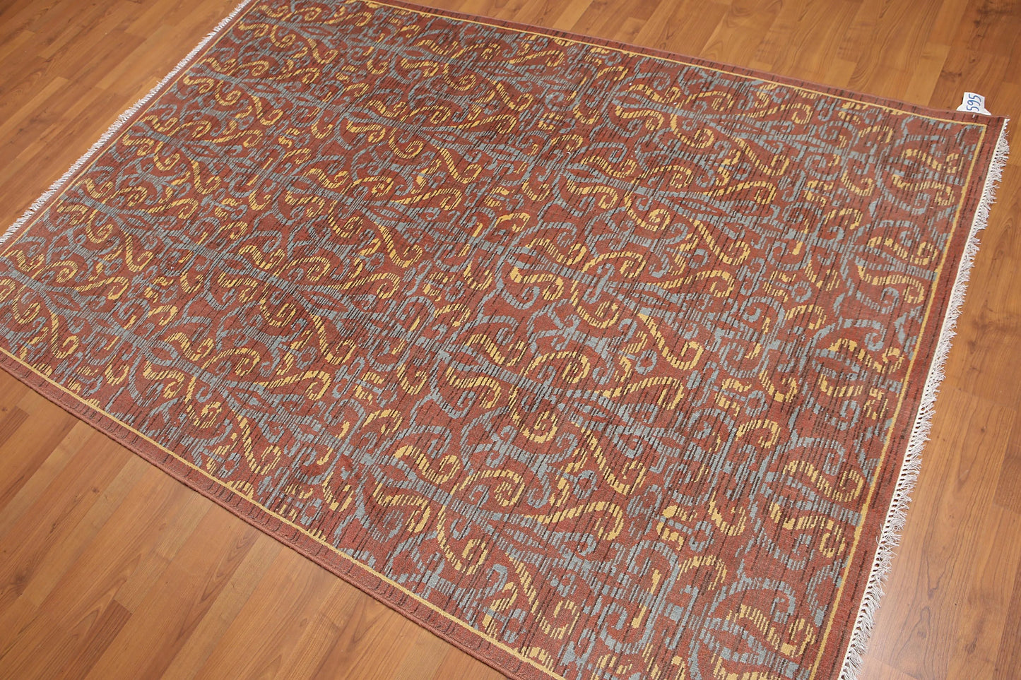 5' x 8' Hand Knotted 100% Wool Transitional Oriental Area rug Rust-0