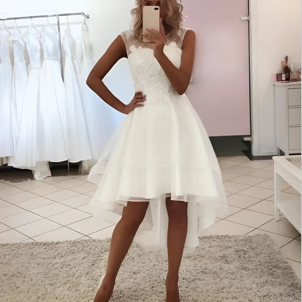 High Low Lace Style Wedding Dress
